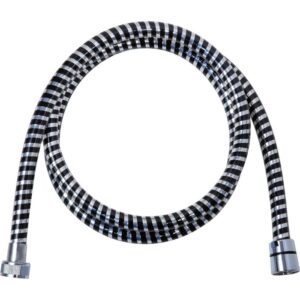 Flexible de douche semi lisse - Odyssea - Noir chromé - 1,5 m