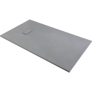 Receveur de douche - Gaïa - Odyssea - Extra-plat - Gris - Effet pierre - L. 160 cm - l. 90 cm