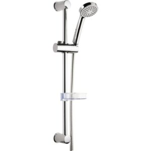 Image produit – Ensemble de douche chromé barre Ø 19 mm – Douchette Austral 1 jet Ø 80 mm – Odyssea (alt)