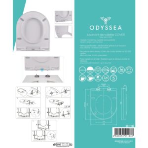 Image produit – Abattant de toilette Cover Odyssea – Déclipsable et frein de chute (alt)