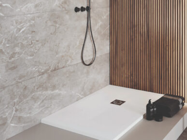 Receveur de douche – Gaïa – Odyssea – Extra-plat – Blanc – Effet pierre – 120 x 80 cm