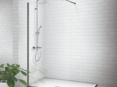 Cabine de douche – Ezya – Odyssea – Carré – 80 x 80 cm – Portes battantes